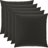 vidaXL - Taie d'oreiller - 6 pièces - HEERLEN - Noir - 80 x 80 cm - Polyester
