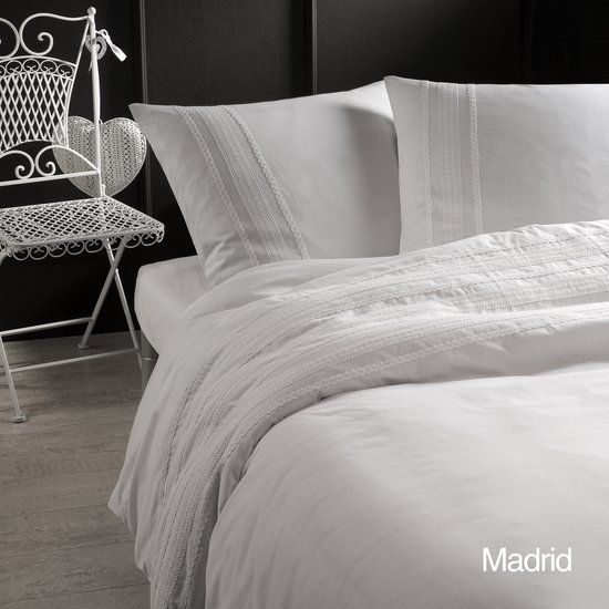 Papillon Madrid dekbedovertrek Wit 140 x 220 cm 1-persoons