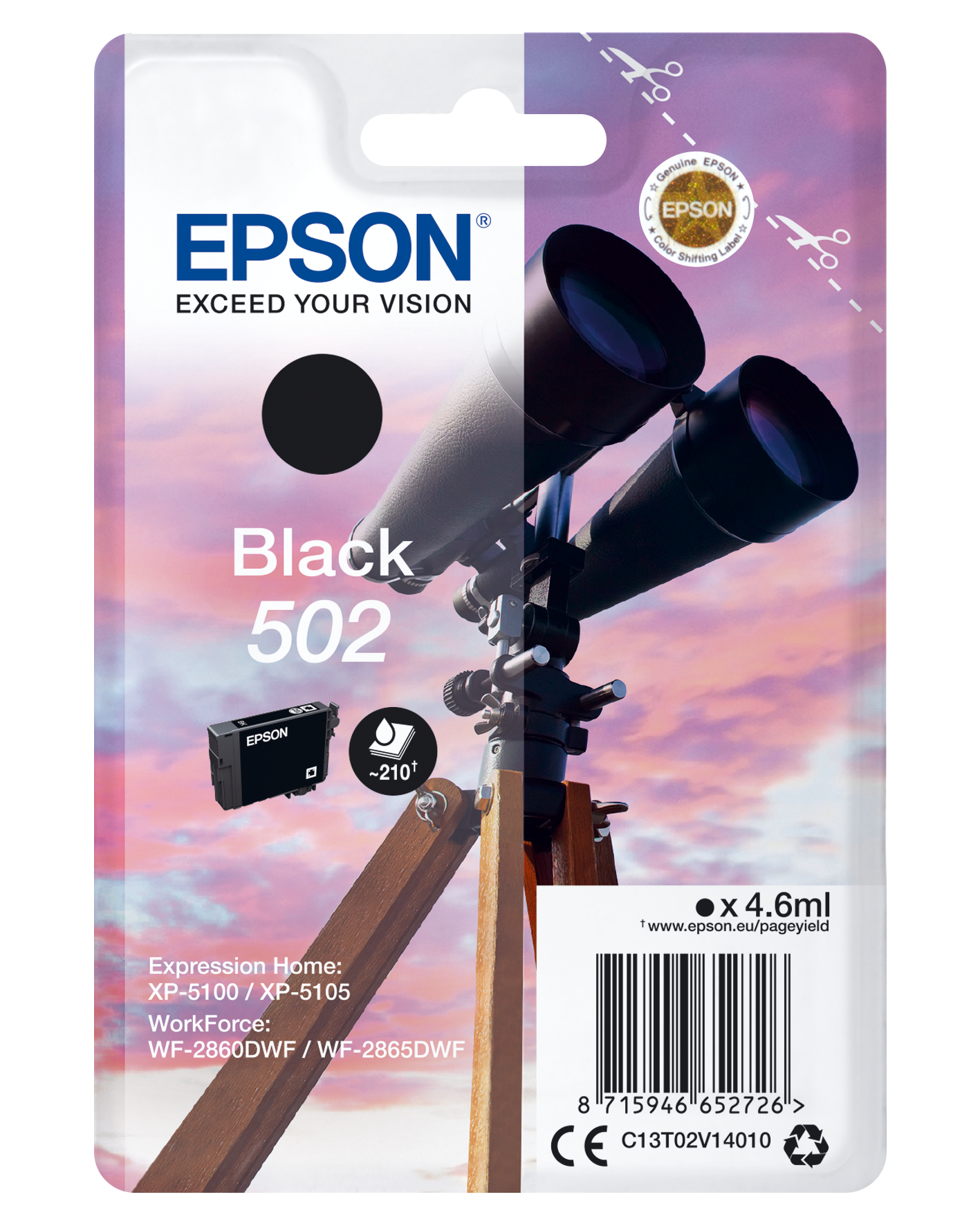 Epson Singlepack Black 502 Ink single pack / zwart