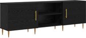vidaXL TV-meubel eiken zwart 150 x 30 x 50 cm bewerkt hout