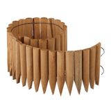 Merkloos Relaxdays Houten borderrand - 20 x 120 cm - flexibel - lichtbruin
