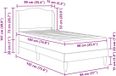 vidaXL Bedframe met hoofdeinde Lichtgrijs 90 x 190 cm Fluweel