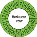 Merkloos / Sans marque Ricard Keuringsstickers Herkeuren voor 2027 | 50 stuks, Ø 35 mm | Buiten Groen