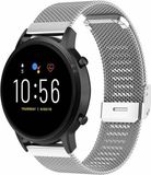 By Qubix Qubix - Milanese Bandje met Klemsluiting voor Garmin Forerunner 970 / 570 (47mm) / 255 - Zilver - 22mm