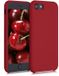 kwmobile telefoonhoesje geschikt voor Apple iPhone SE (2022 / 2020) / iPhone 8 / 7 - Hoesje met siliconen coating - Smartphone case in klassiek rood