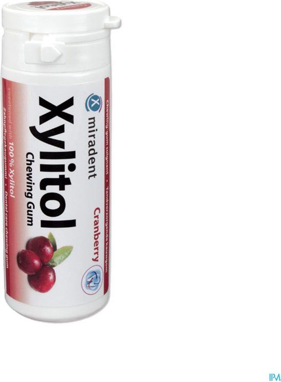 Miradent Xylitol Kauwgom Cranberry - 30 stuks