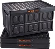 VEVOR Set van 3 45L Opvouwbare Opbergdozen met Deksel