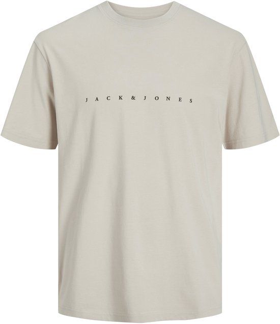 JACK&JONES JJESTAR JJ TEE SS NOOS JNR Jongens T-shirt Beige Katoen Maat 128