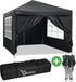 BukkitBow Partytent 3x3 Easy Up met Zijwanden - Opvouwbaar - Pop Up Feesttent - Tuinpaviljoen - Grijs