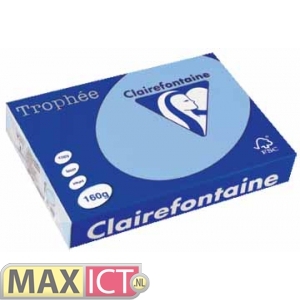 Clairefontaine Trophée Gekleurd papier A4 160 g/m² Helblauw 250 Vel