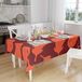 Bonamaison Tafelkleed, Anti-Mold, Sneldrogend, Waterdicht, 100% Polyester Tafellaken, Oranje Bordeaux, 140 x 160 Cm - Ontworpen en Vervaardigd in Turkije