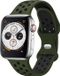 Strap-it Classic Sportbandje - Olijfgroen/Zwart - Siliconen - Geschikt voor Apple Watch 38/40/41/42mm