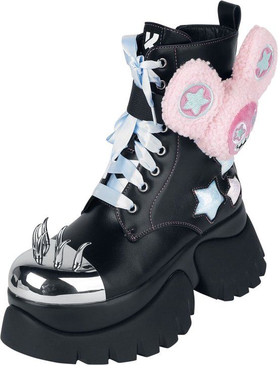 Koi Frunkrocker Sidekick Platform Boots Dames Laars - zwart - EU40