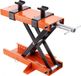 Happiq Cric à ciseaux - Cric moteur - Leve-moto sur roulettes - Moto - Support de montage - Table élévatrice résistante - 500KG - Orange