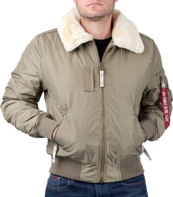 Alpha Industries Injector III Bomber Jacket - Beige - Heren - Maat M