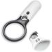 KRUMAD loupe avec lumière, jumelles de lecture avec LED, jumelles portables, grande loupe pour agrandissement, adaptée aux seniors, lecture, loisirs, travaux manuels et observation des petits détails