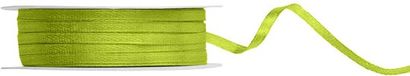 PartyDeco 50m satijnen lint, appelgroen, 3 mm breed