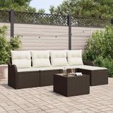 Maison Exclusive Set de 6 bancs de jardin avec rangement, gris, en polyrotin