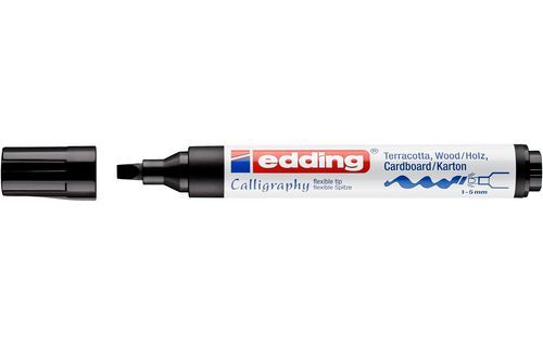 Edding 1455 - Markeerstiften - zwart, wit