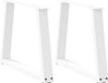 vidaXL Salontafelpoten - 2 stuks - V-vormig - 60x(42-43,3) cm - Staal - Wit