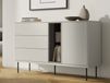 Commode EMPIRO 1 porte 3 tiroirs cachemire avec LED
