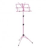 Gear4music Muziekstandaard met Draagtas, Roze