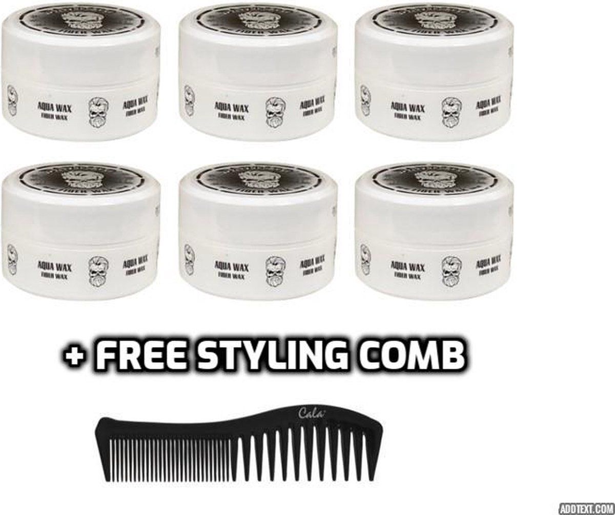 Bandido Fiber Wax 150 ml x 6 stuks + Gratis Styling Comb