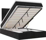 vidaXL Ottoman bed met matrassen en LED's 120x200cm fluweel zwart