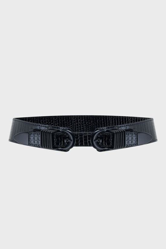 KIHILIST by KILLSTAR KILLSTAR Kihilist Nova Double Belt Dames Riem - Zwart