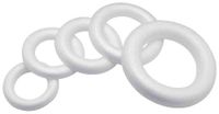 GLOREX Styrofoam halbring, piepschuim, wit 20 x 20 x 3 cm