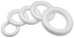 GLOREX Styrofoam halbring, piepschuim, wit 20 x 20 x 3 cm