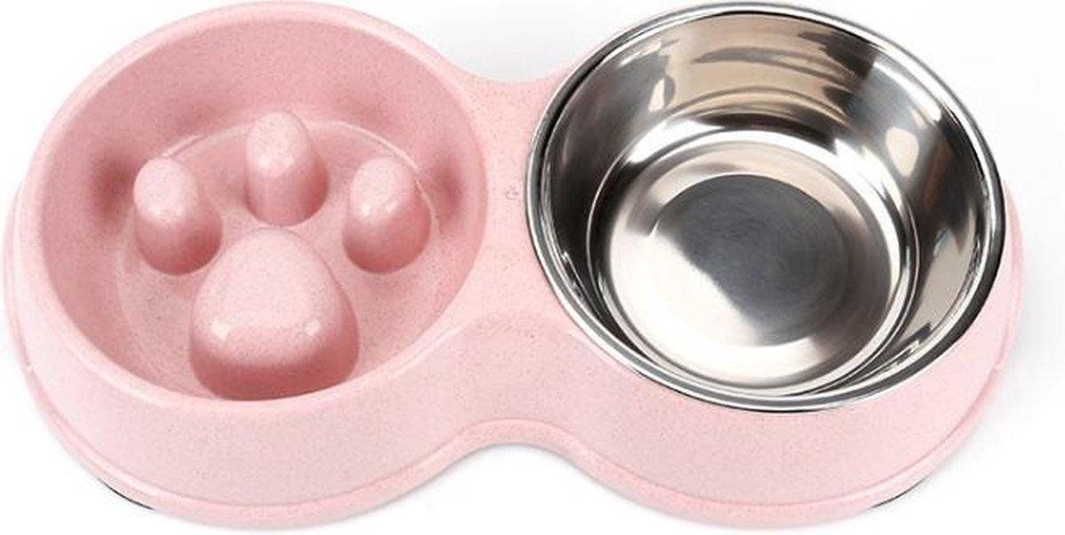 DMV Dubbele Voerbak - Roze
