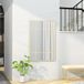 JACE Miroir Mural Rectangulaire Style Atelier, Pose Horizontale Ou Verticale, 4 Attaches Incluses, Cadre En Métal Doré - 90x60 Cm
