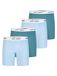 Happy Shorts Heren Boxershorts Met Lange Pijpen Boxer Briefs 4-Pack Lichtblauw/Groen - Maat XXL