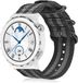 Strap-it Bracelet de montre intelligent en nylon - Convient pour Huawei Watch GT 3 Pro 43mm - Noir/Gris