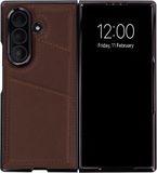 imoshion Kunstleren Backcover met Magnetische Ring met Pashouder - Donkerbruin - Geschikt voor Samsung Galaxy Z Fold 8 Ultra