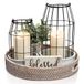 Rustieke boerderij lantaarn decor - stijlvolle decoratieve lantaarns voor uw woonkamer, open haard mantel of keuken eettafel - moderne luxe schoonheid voor uw hele huis