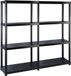 vidaXL Opbergrek 4-laags 122x30,5x130 cm kunststof zwart