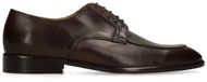 Manfield - Heren - Zwarte leren veterschoenen - Maat 42