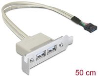 Delock 0.5m Slotblech USB 2.0