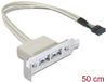 Delock 0.5m Slotblech USB 2.0