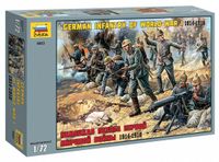 Zvezda Modelbouwpakket Militaire voertuigen - 8083 Duitse infanterie WWI - 1914-1918 - Figuren Plastic - 1:72 - Modelbouw