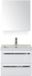 BES LED Seville Badmeubelset 60 cm - Wit Hoogglans - Keramische Wastafel Wit Djazz met Spiegelkast