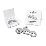 Cadeauartikel: ROMINOX Key Tool Motorbike, 21 functies, sleutelhanger motorfiets, fiets, roestvrij staal multitool, functionele beschrijving, multifunctioneel gereedschap, winkelwagenontgrendelaar