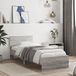 vidaXL Bedframe met hoofdeinde, bewerkt hout, grijs sonoma, 90x200 cm