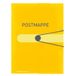 herlitz PP-elastische map postmap A4, transparant geel, met 3 inslagkleppen en elastiek, 3 stuks