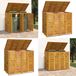 vidaXL Afvalbakberging dubbel 140x89x117 cm massief acaciahout bruin
