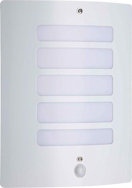 Brilliant TODD - Buiten wandlamp met bewegingssensor - Wit - Metaal - 29cm - IP44