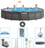 Intex Rond Prism Frame Greywood Zwembad - 549 x 122 cm