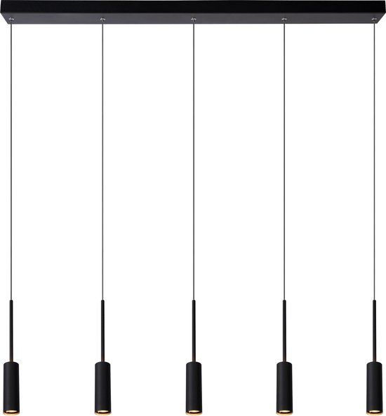 Lucide Tubule Hanglamp - LED - 5x7W - Zwart